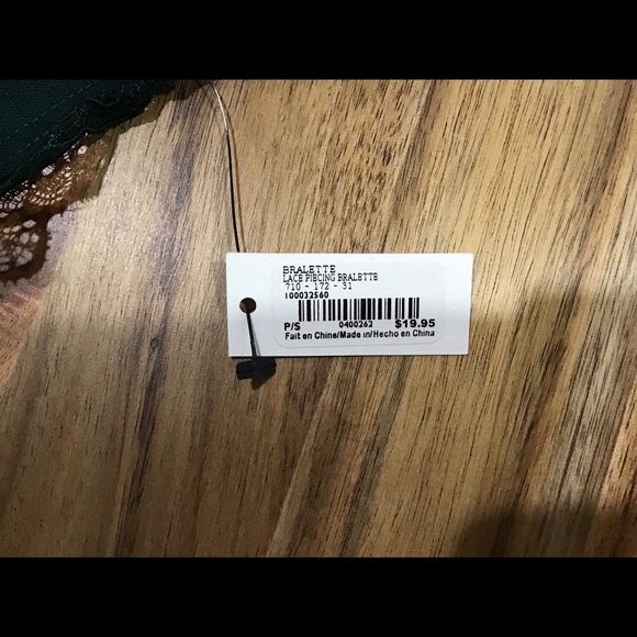 DYNAMITE CLOTHING NWT NEW EMERALD GREEN LACE BRALETTE BRA LIGHTLY PADDED SMALL - Picture 5 of 5